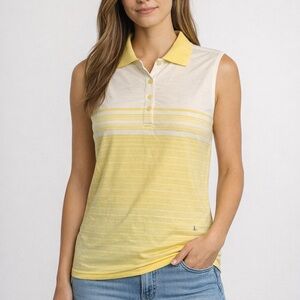 Izod NWT Womens Golf Shirt Cool FX Sleeveless Size Large Pickleball Tennis Golf